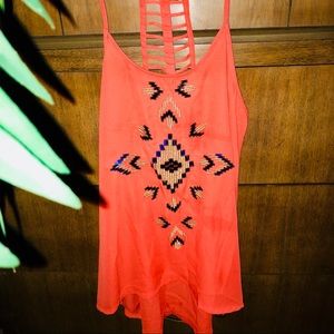 ☮️⚛️ Francesca's bright coral tank ⚛️☮️